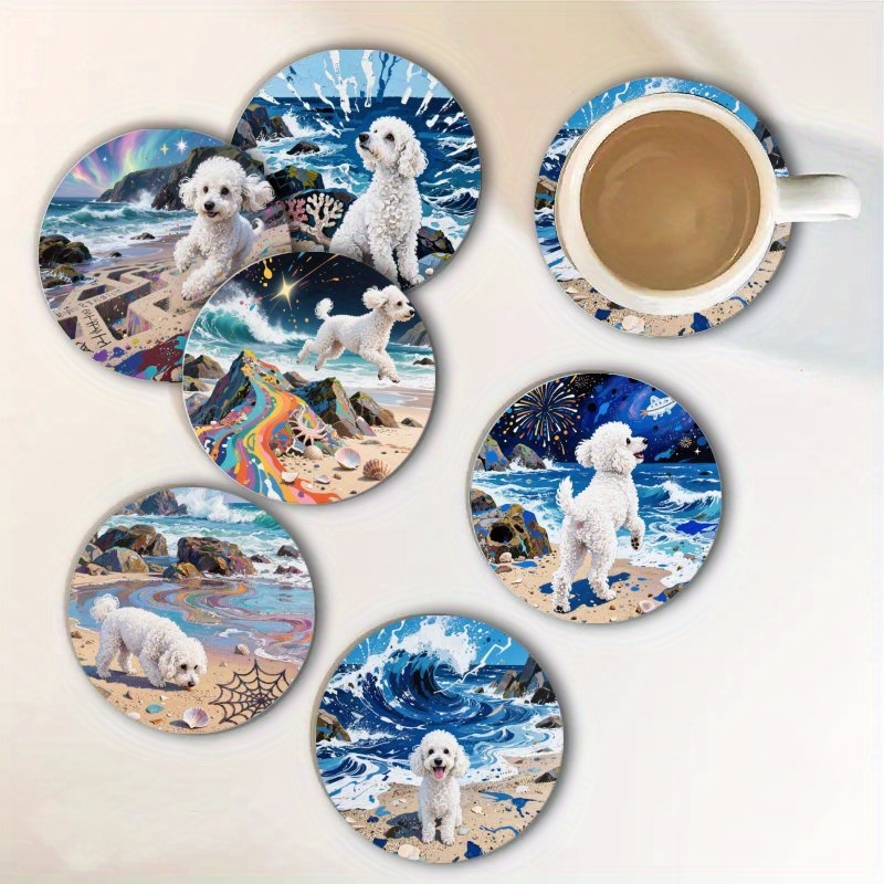 2D Cartoon Bichon Frise Poodle - Outdoor Furniture Wood recensione e prezzo