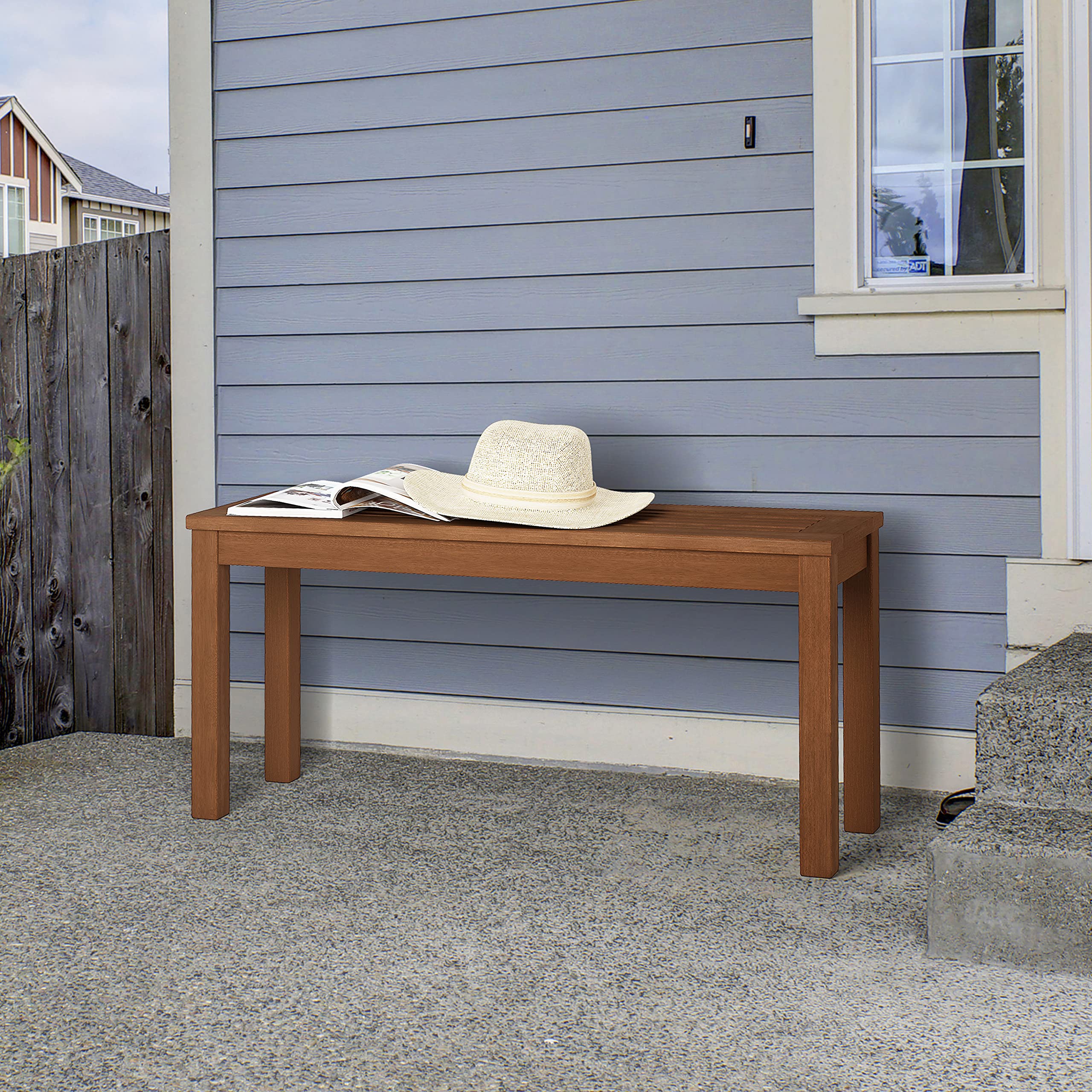 Backless Outdoor Bench With Te - Outdoor Furniture Oil Teak recensione e prezzo